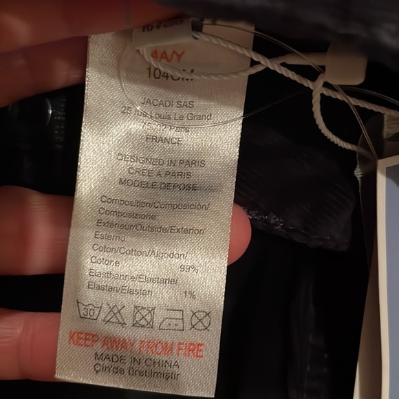 Jacadi brand new winter navy blue pants - 4 Y - Picture 10 of 13